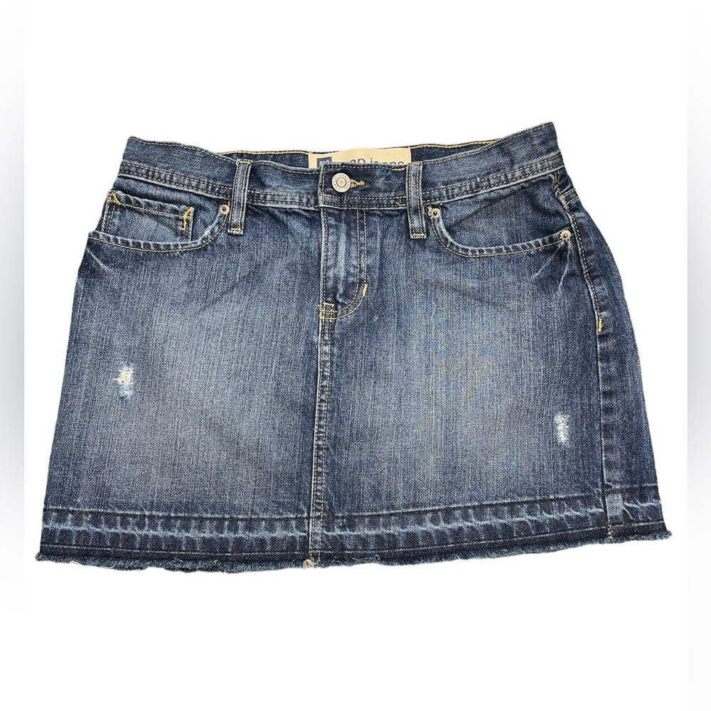 Gap Jean Skirt, mini, denim, distressed, pockets